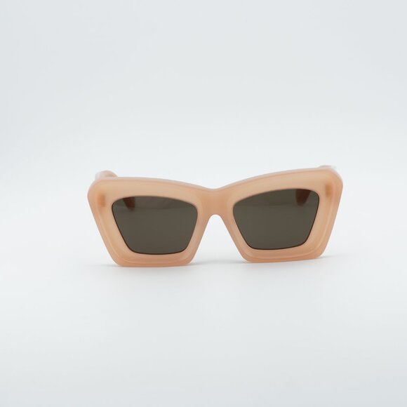 Loewe LW40145F 72E Sunglasses Shiny Pink Cat Eye Frame, Brown Lenses main image 5